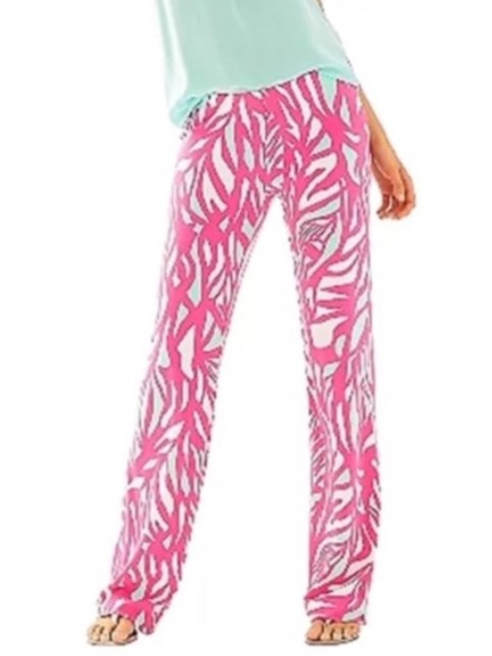 Lilly Pulitzer Georgia May pant in Papaya Playa Capri Pink XL